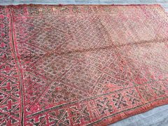 194x320 cm = 6.4 x 10.5 Vintage Moroccan Boujad Rug – Boho Chic Handmade Carpet