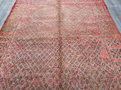 194x320 cm = 6.4 x 10.5 Vintage Moroccan Boujad Rug – Boho Chic Handmade Carpet