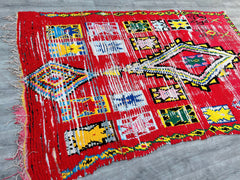 157x263 cm = 5.2 x 8.6 Vintage Moroccan Boujaad Kilim Rug – Handwoven Berber Carpet