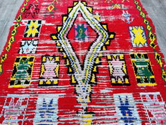 157x263 cm = 5.2 x 8.6 Vintage Moroccan Boujaad Kilim Rug – Handwoven Berber Carpet