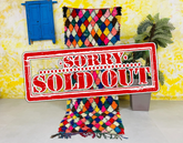 Colorful Diamond Boucherouite Rug 3x6 ft - N7034