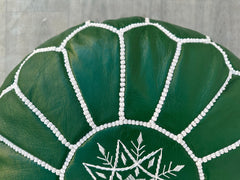 Green Leather Pouffes & Footstools – Versatile Decor for Every Room
