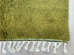 154x232 cm = 5.1 x 7.6 Handmade Green Moroccan Rug – Geometric Bohemian Wool Carpet