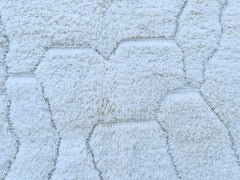 166 x 254 cm = 5.4 x 8.3 FT Handmade Beniourain Rug | Custom Moroccan Berber Rug in Beige | Moroccan Area Rug