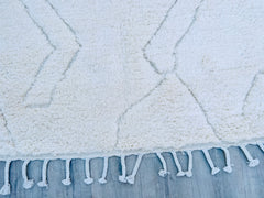 166 x 254 cm = 5.4 x 8.3 FT Handmade Beniourain Rug | Custom Moroccan Berber Rug in Beige | Moroccan Area Rug