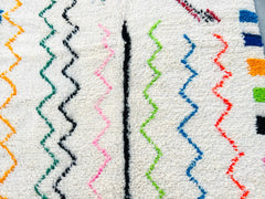 151 x 238 cm = 5 x 7.8 FT Moroccan Multicolored Rug – Intricate Tribal Pattern, Handwoven Berber Rug, Custom Sizes