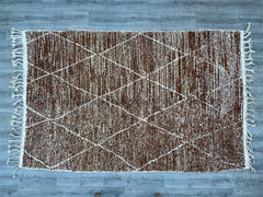 193 x 312 cm = 6.3 x 10.2 FT Diamonds Gorgeous Beni Ourain Rug – Multicolorful Boujaad Rug, Living Room Rug, Custom Area Rug, Washable Wool Carpet