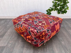 Kilim box cushion, Floor couch cushion, Camping cushion, Moroccan cushion, Floor pouf cover, Fireplace cushion, Foot pad