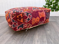 Kilim box cushion, Floor couch cushion, Camping cushion, Moroccan cushion, Floor pouf cover, Fireplace cushion, Foot pad