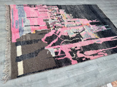 183x276 cm = 6.0 x 9.1 Handwoven Moroccan Beni Ourain Rugs – Authentic Tribal Wool Carpets