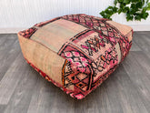 set of floor cushion -Berber Floor Cushio - Bohemian Living Room Decor-Hassock Ottoman Footstool - Handwoven kilim Pouffe - Unstuffed