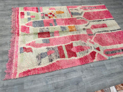171 x 254 cm = 5.6 x 8.3 ft Colorful Moroccan Rug Geometric, Area Rug, Wool Rug, Handmade Beniourain Carpet, Morocco Rug, Oversize Rug, Beni Ourain Rugs