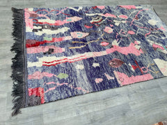 161 x 263 cm = 5.3 x 8.6 ft Colorful Abstract ARTISTIC BENIOURAIN RUG, Moroccan Handmade Rug, Custom Made Hnadwoven Carpet, Berber Large Rug