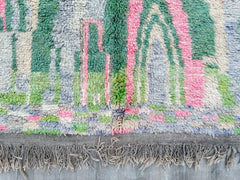 160 x 256 cm = 5.2 x 8.4 ft Colorful Abstract Vintage Berber Rug - Handmade Moroccan Wool, Soft Dots, Minimalist Bohemian Design, Perfect for Weddings & Home Decor