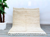 165 x 187 cm = 5.4 x 6.1 FT Amazing White Rug - Custom Fabulous Boujaad Rug - Beni Ourain Rug - Handmade Rug - Moroccan Berber Rug - Traditional Moroccan Carpet