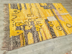 170 x 255 cm = 5.6 x 8.4 ft AMAZING BENIOURAIN RUG, Handmade Moroccan Rug, Custom Rug Ready, Geometric Custom Rug, Unique Custom Rug, Blue Rug for Living Room