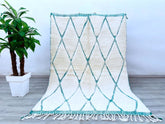 160 x 239 cm = 5.2 x 7.8 FT Unique Vintage Beni Ourain Rug – Old Moroccan Carpet, Soft Berber Rug, Interior Design Rug