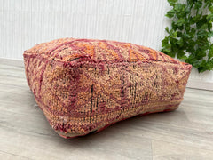 Moroccan pouf, Wool Pouf, kilim pouf, berber pouf, 60x60x20 cm pouf