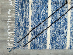 158 x 251 cm = 5.2 x 8.2 ft HAND KNOTTED RUG, Moroccan Beni Ourain Rug, Beige Berber Carpet, High-Quality Durable Wool Rug, Custom Size Area Rug, Tufted Beni Rug