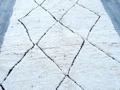 161 x 289 cm = 5.2 x 9.5 FT Diamonds Authentic Beniourain Carpet - Moroccan Bohemian Wool Rug, Moroccan Rug, Custom Sizes Rug