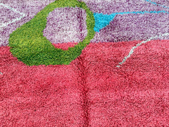 202 x 300 cm = 6.6 x 9.8 ft Colorful BENI OURAIN RUG, Moroccan Shag Rug, Custom Made Wool Rug, Tufted Multicolored Rug, Berber Carpet, Unique Dining Room Rug