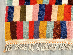 236 x 354 cm = 7.7 x 11.6 ft Colorful BENIOURAIN CARPET, Moroccan Handmade Rug, Handwoven Sheep Wool Rug, Handwoven Rug, Amazing Berber Area Rug