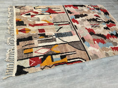 200 x 299 cm = 6.6 x 9.8 ft Amazing Multicolored Rug-Excellent Quality Carpet-Moroccan berber rug- Living Room Rug-White Azilal Wool Rug-Washable Rug-Cozy Chic Rug