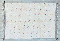 195 x 291 cm = 6.4 x 9.5 ft Colorful Dots Morrocan Rug, Rug for living room, Area Rug, Dots Tufted rugs, Moroccan Rug Handmade, Wool Beni Ourain Rug, berber Rug, , Gifts