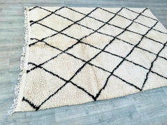 200 x 279 cm = 6.6 x 9.2 ft Diamonds AMAZING ORANGE MOROCCAN Rug - Beni ourain rug, Handmade Morrocan Rug, Authentic Berber Rug, Bohemian Style Rug For Living Room