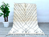 172 x 250 cm = 5.6 x 8.2 FT Beni ourain rug, Authentic Moroccan rug, Berber carpet, Genuine Wool rug, Handmade rug, Beni ourain style, Area rug, Tapis berbere, Teppich