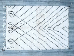 172 x 250 cm = 5.6 x 8.2 FT Beni ourain rug, Authentic Moroccan rug, Berber carpet, Genuine Wool rug, Handmade rug, Beni ourain style, Area rug, Tapis berbere, Teppich
