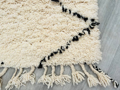 089x260 cm = 2.9 x 8.5 Diamond Long Moroccan Wool Runner Rug – Custom Beni Ourain Hallway Carpet