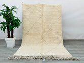 170 x 255 cm = 5.6 x 8.4 FT Gorgeous Beni Ourain Custom rugs living room -Berber Yellow rug -Amazing White Rug-Handmade Wool Rug-Berber Carpet-Genuine Wool Rug