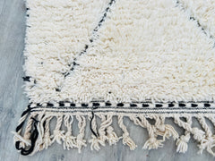 083x272 cm = 2.7 x 8.9 Diamonds Handwoven Beni Ourain Moroccan Runner Rugs – Authentic Berber Wool Carpets
