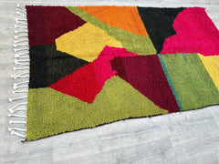 155 x 248 cm = 5.1 x 8.1 ft Colorful Carpet moroccan wool,custom handmade rugs,living room rug,large rug,carpet woven rug,Authentic rug, carpet boujaad rug,Soft carpets