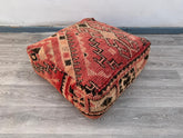 Handmade Moroccan Wool Floor Cushion & Kilim Pillow Cover – Boho Decor