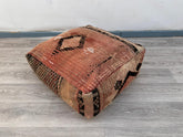 Moroccan pouf, kilim pouf, 60 cm x 60 cm x 20 cm pouf
