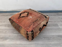 Moroccan pouf, kilim pouf, 60 cm x 60 cm x 20 cm pouf