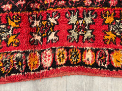 181x373 cm = 5.9 x 12.2 Vintage Moroccan Rug – Handmade Boujad Berber Wool Carpet – Tribal Distressed Design