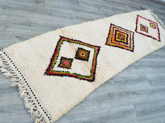 088x291 cm = 2.9 x 9.5 Geometric Handmade Moroccan Azilal Berber Runner Rug – Vintage Wool Carpet