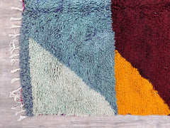 159 x 252 cm = 5.2 x 8.3 ft Colorful Moroccan Handmade Rug, Authentic Berber Rug, Bohemian Wool Rug, Beni ourain style rug, Moroccan area rug, Moroccan Shaggy rug