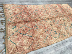 182x351 cm = 6.0 x 11.5 Vintage Boujad Moroccan Rug – Handmade Berber Wool Carpet – Boho Tribal Rug