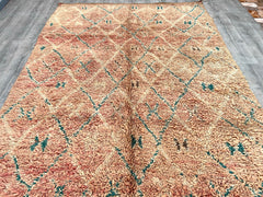 181x360 cm = 5.9 x 11.8 Handmade Moroccan Rug – Vintage Boujaad Tribal Carpet – Authentic Berber Wool Rug