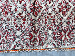 193x267 cm = 6.3 x 8.8 Vintage Moroccan Berber Rug – Handmade Boujad Wool Carpet 6x10 ft – Tribal Bohemian Decor