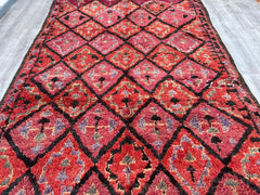 181x403 cm = 5.9 x 13.2 Vintage Moroccan Rug – Handmade Beni Ourain Style – Large Berber Carpet