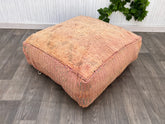 Handmade pillow-Yellow Wool Pillow 50x50 cm-Handwoven wool Pillow-Moroccan Berber Cushion Covers-Boujaad Wool Pillow-Moroccan pillow