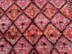 181x403 cm = 5.9 x 13.2 Vintage Moroccan Rug – Handmade Beni Ourain Style – Large Berber Carpet