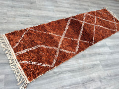 083x304 cm = 2.7 x 10.0 Vintage Moroccan Wool Runner – Tribal Berber Carpet for Hallway & Entryway