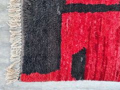 175 x 264 cm = 5.7 x 8.7 ft MOROCCAN WOOL CARPET-Red Moroccan Rug-Kitchen Runner Rug-Large Custom Rug-Gorgeous Beni Ourain Rug -Custom Moroccan Rug-Tribal berber Rug