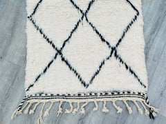 084x304 cm = 2.8 x 10.0 Diamonds Vintage Moroccan Wool Runner – Tribal Berber Carpet for Hallway & Entryway